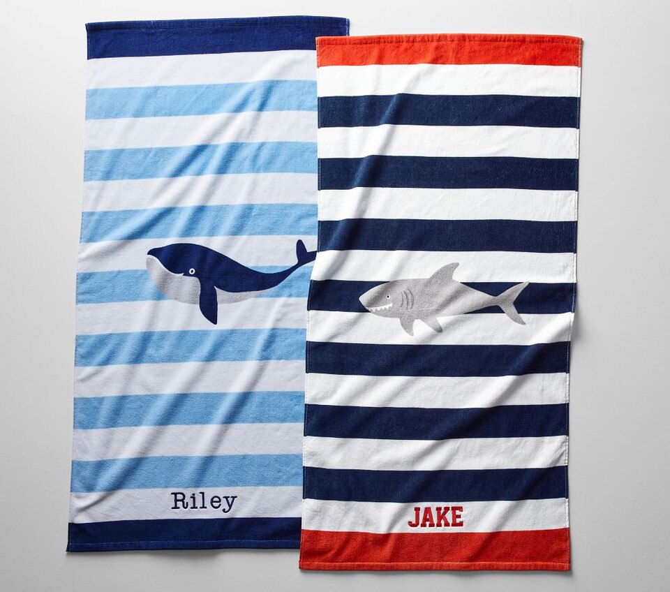 Shark Stripe Beach Towel Pottery Barn Kids Australia